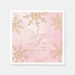 Snow In Love Winter Wonderland Bridal Shower Napkins