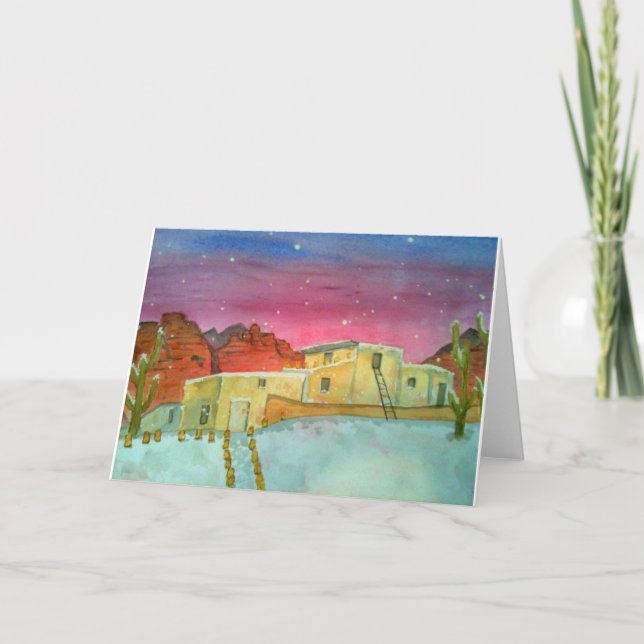 Snow in Sedona Holiday Card (Front)