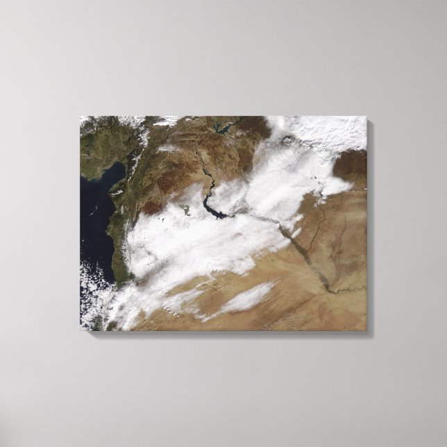 Snow in Syria Canvas Print (Front)