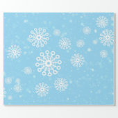 Snow in the Blue Sky Wrapping Paper (Flat)