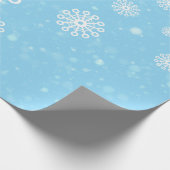 Snow in the Blue Sky Wrapping Paper (Corner)