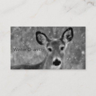 Snow In Winter Weather Business Card