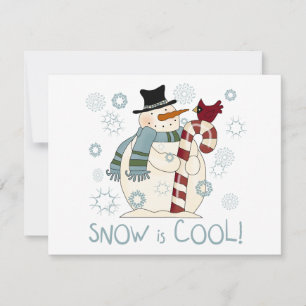 Snow is Cool Holiday Tshirts and Gifts Card
