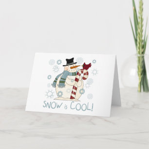 Snow is Cool Holiday Tshirts and Gifts Card