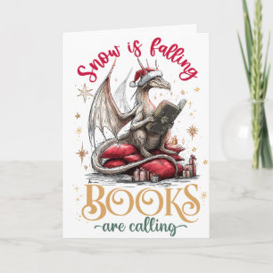 Snow Is Falling, Books Are Calling Holiday Card