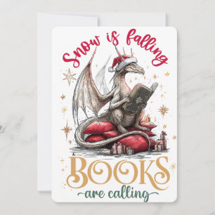 Snow Is Falling, Books Are Calling Holiday Card