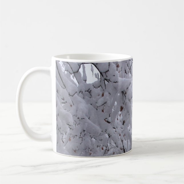 Snow-Laden Trees Coffee Mug (Left)