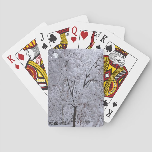 Snow-Laden Trees Poker Cards (Back)