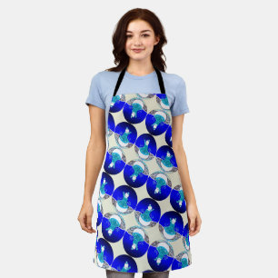 Snow Lady Under the Blue Winter Sky Apron