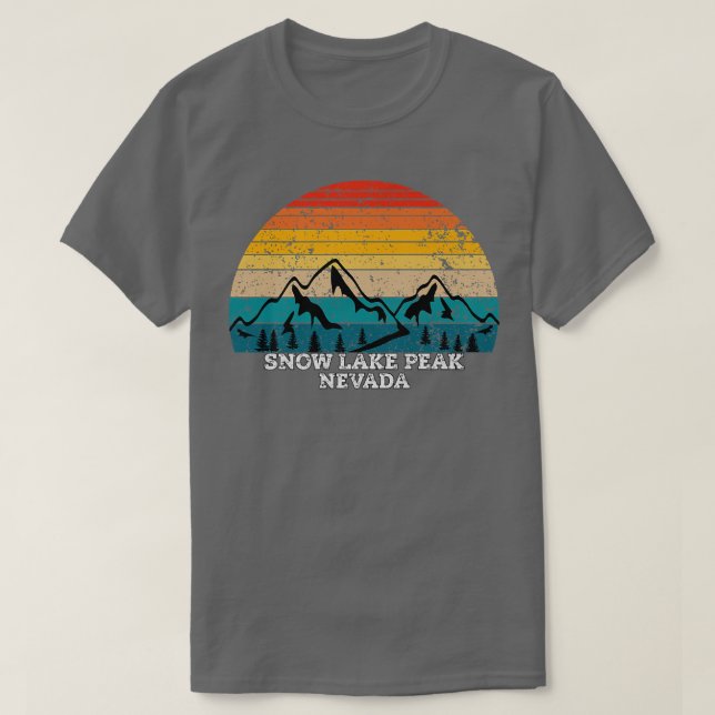 Snow Lake Peak Nevada Mountains  T-Shirt (Design Front)