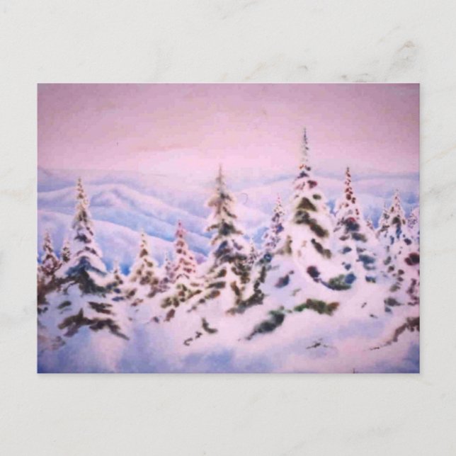 Snow Landscape Print Postcard (Front)