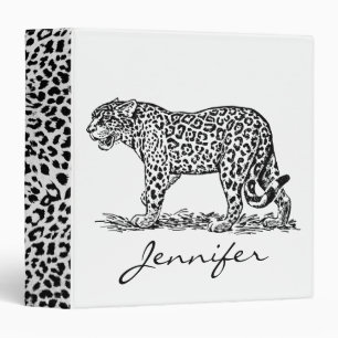 Snow Leopard 3 Ring Binder