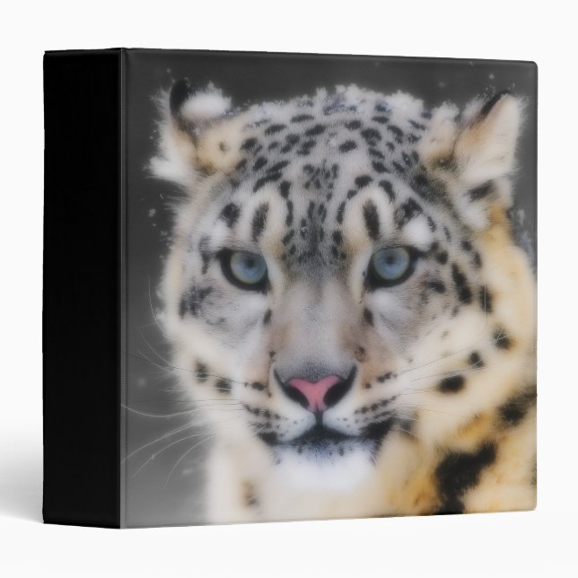 Snow Leopard 3 Ring Binder (Front/Spine)