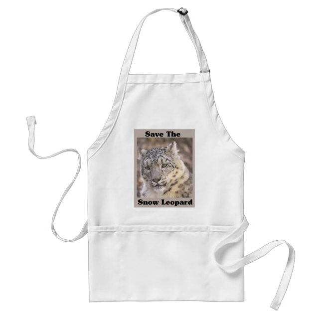 Snow Leopard Adult Apron (Front)
