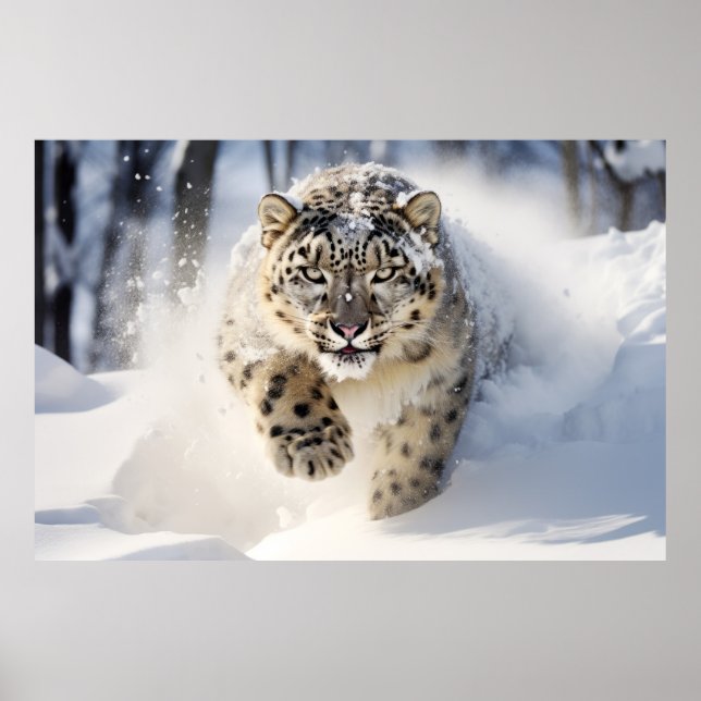 Snow Leopard Animal Nature Majestic Wild Poster (Front)