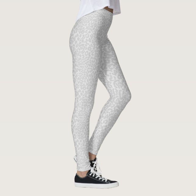Snow Leopard Animal Print Leggings (Right)