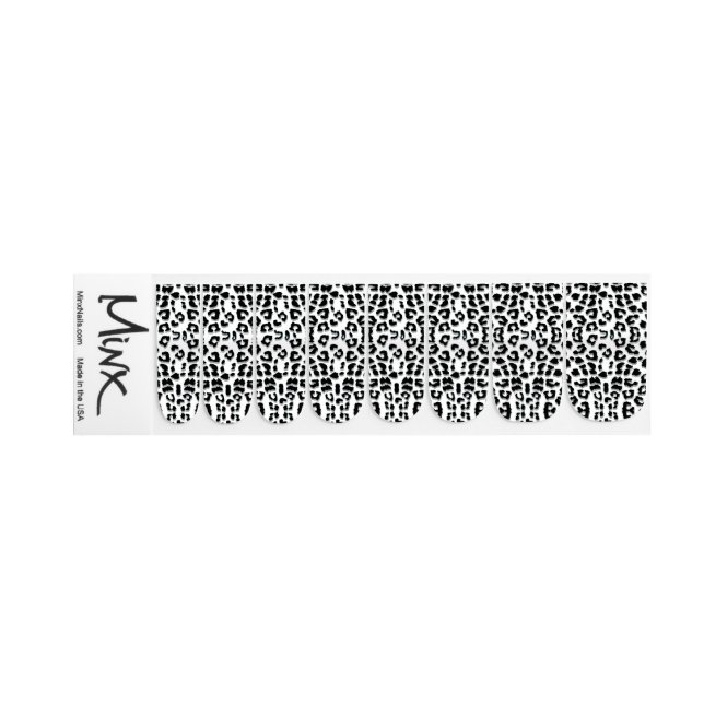 Snow Leopard Animal Print Minx Nail Art (Left Hand)