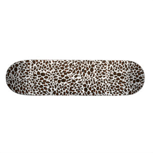Snow Leopard Animal Print Skateboard Deck