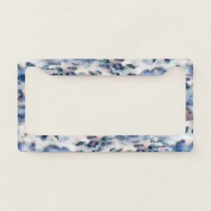 Snow Leopard Animal Print Skin Pattern License Plate Frame