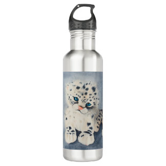 Snow Leopard Baby Tumbler Stainless Steel Water Bottle