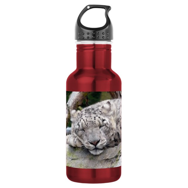 Snow Leopard - beautiful! Water Bottle (Front)