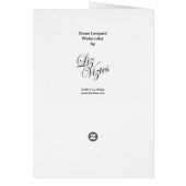 Snow Leopard Blank Card (Back)