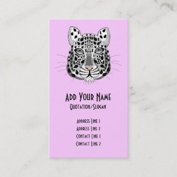 Snow Leopard Business Card by totallypainted at Zazzle