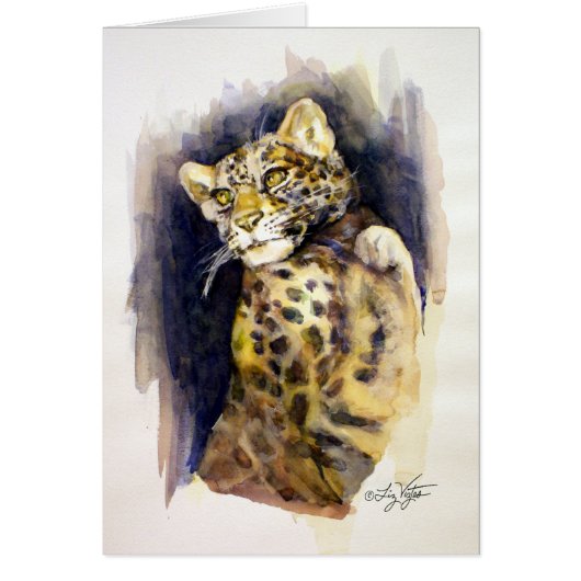 Snow Leopard Card (Front)