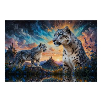 Snow Leopard Castle Sunrise reflection