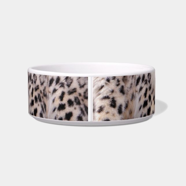 Snow Leopard Cat Food Bowl or (Back)