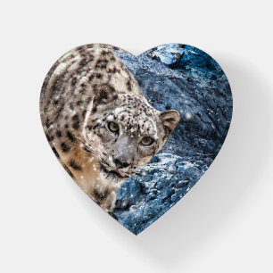 SNOW LEOPARD CLOUD WALKER PAPERWEIGHT