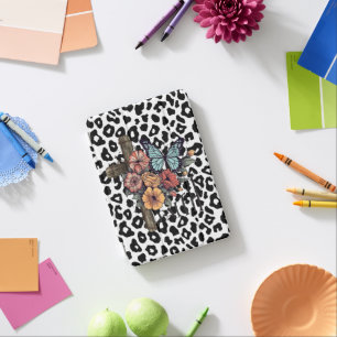 Snow Leopard Cross, Flowers and Butterflies iPad Mini Cover