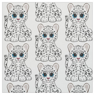 Snow Leopard Cub Fabric