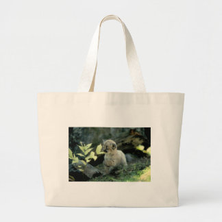 Snow Leopard Cub Large Tote Bag