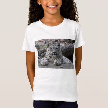 Snow Leopard Cub Sitting T-shirt by CMcKee_Photography at Zazzle
