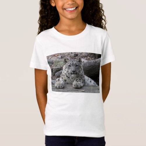 Snow Leopard Cub Sitting T_Shirt