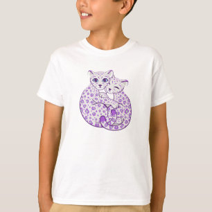 Snow Leopard Cubs Cuddling Art T-Shirt