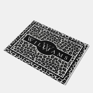 Snow leopard doormat