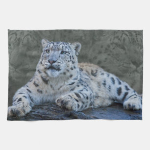 Snow Leopard Dreams Kitchen Towel