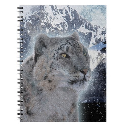 SNOW LEOPARD Endangered Species of Big Cat Notebook