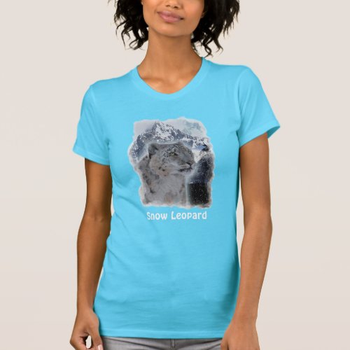 SNOW LEOPARD Endangered Species of Big Cat T_Shirt