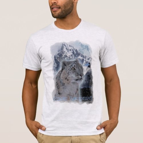 SNOW LEOPARD Endangered Species of Big Cat T_Shirt