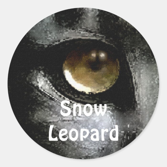 Snow Leopard Endangered Species Stickers