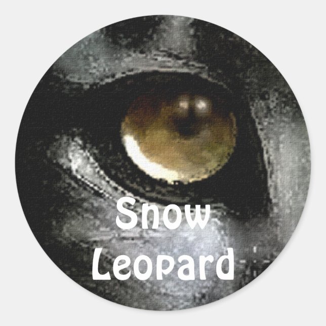 Snow Leopard Endangered Species Stickers (Front)