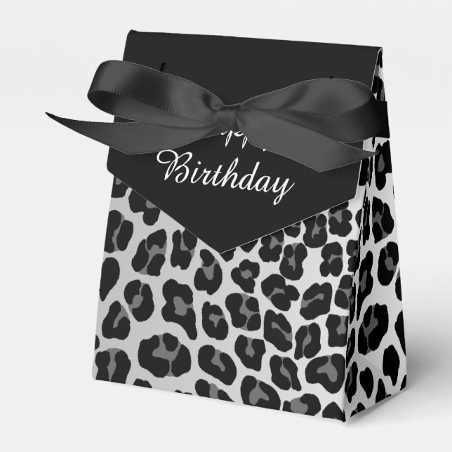 Snow leopard favor boxes (Front Side)