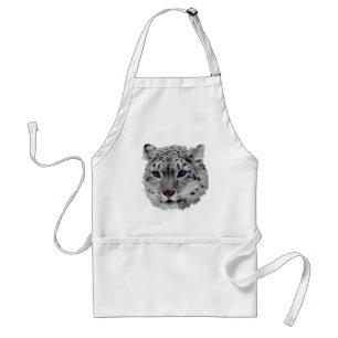 Snow Leopard Fractal Adult Apron