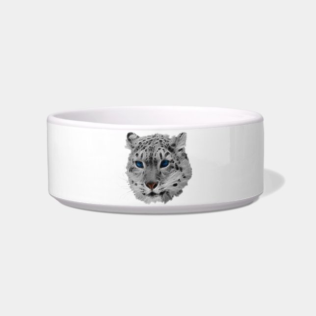 Snow Leopard Fractal Bowl (Front)