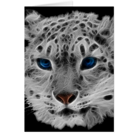 Snow Leopard Fractal Cards (Front)