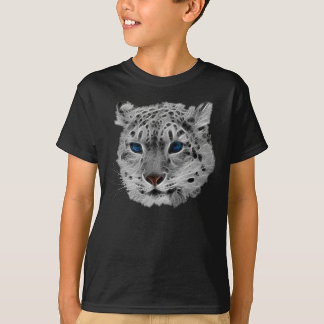 Snow Leopard Fractal T-Shirt (Front)