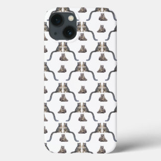 Snow Leopard Frenzy iPad Case (choose colour)